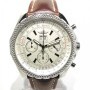 Breitling Bentley A44362 With Box Steel Case On A Leather Ba